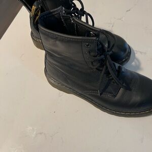 Dr. Martens Black Leather Lace-Up Combat Boots